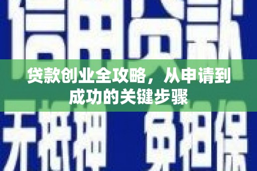 安宁贷款创业全攻略，从申请到成功的关键步骤