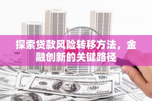 安宁探索贷款风险转移方法，金融创新的关键路径