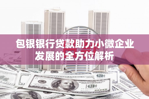 安宁包银银行贷款助力小微企业发展的全方位解析