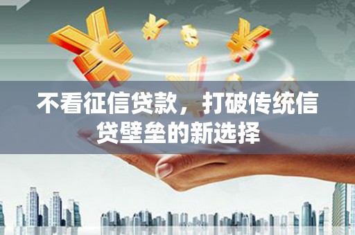 安宁不看征信贷款，打破传统信贷壁垒的新选择