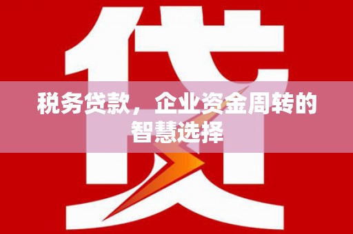 安宁税务贷款，企业资金周转的智慧选择