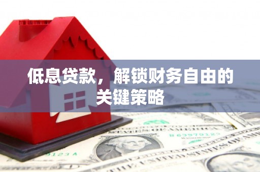 安宁低息贷款，解锁财务自由的关键策略
