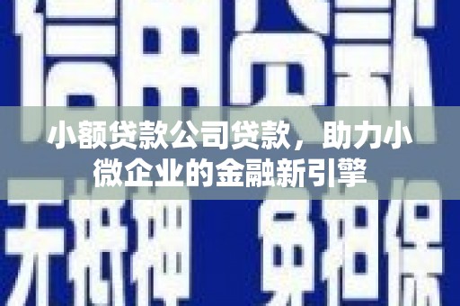 安宁小额贷款公司贷款，助力小微企业的金融新引擎