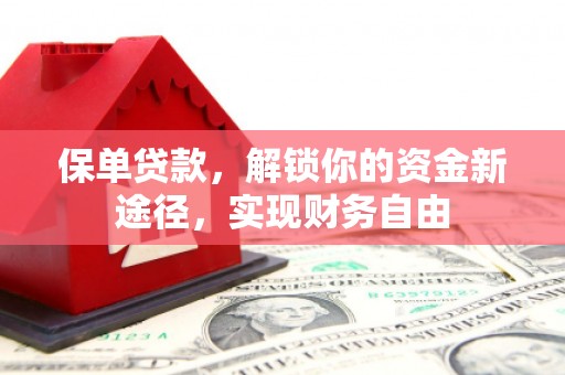 安宁保单贷款，解锁你的资金新途径，实现财务自由